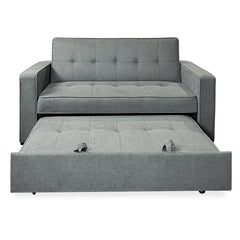 Sofá Cama De 2 Plazas Modelo Vienna Con Reposabrazos, Gris, Diseño Moderno, Práctico Y Funcional