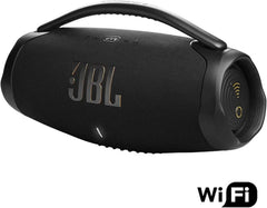 JBL Boombox 3 Wifi – Kabelloser Lautsprecher mit Bluetooth und Wifi – Kompatibel mit der JBL One App – 24 Stunden Wiedergabezeit – Wasser- und