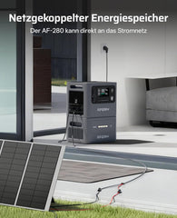 AFERIY 2800W Tragbare Powerstation, 2048Wh LiFePO4 In 1,5h Schnellladbar, 13 Ausgänge, Reine Sinuswelle 230V, USV, Erweiterbar Auf 4096Wh, Solar