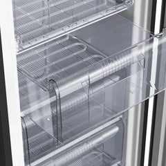 Congelador vertical independiente CHiQ, 145L de capacidad, congelación rápida, termostato ajustable, silencioso, puerta reversible, negro,