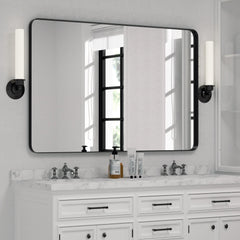 Wall Mirror Vanity Mirror, Bathroom Mirror with Rounded Corners, 1 Piece