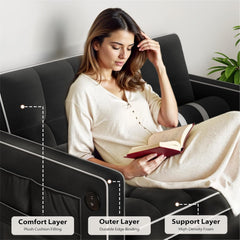 3-in-1 Convertible Sleeper Sofa Bed