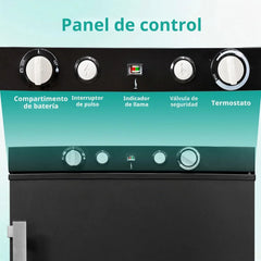 SMETA Nevera de Gas Butano, 100L con Congelador, Trivalente 12v 220v Gas, Frigorifico 12v, sin Ruido, Nevera para Furgoneta Camper Caravana