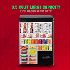 5.0 Cu. Ft. Chest Freezer with 2 Removable Stainless Steel Baskets, Electronic Control, 41°F to -15°F, Black