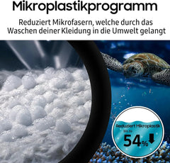 Waschmaschine, 9 kg, 1.400 U/min, EEK: A, Mikroplastik-Programm, Ecobubble, 14 Programme, WiFi SmartControl, Schwarz, WW90CGC04AABEG