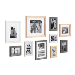 10-Piece Wood Gallery Wall Picture Frame Set, Decorative Photo Display Frames for Living Room, Bedroom and Home Decor