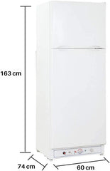 SMETA Nevera Gas con Congelador, 265L (203L+62L), 220V, Refrigerador Congelador Combinado, Refrigerador Camping Gas para Autocaravana, Garaje,