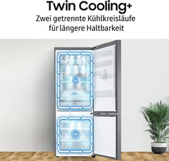 Samsung RB38C7AGWS9/EF Kühl-Gefrierkombination, 203 cm, 387 l, AI-Kühlschrank mit Gefrierfach, SmartThings AI Energy Mode, Cool Select+, Twin Cooling