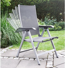 Kettler Basic Plus Advantage Gartenstuhl-Hochlehner verstellbar - einfach zusammenklappbar - praktischer Klappstuhl - Aluminium & robuster Kunststoff