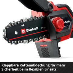 Einhell Akku-Astkettensäge GE-PS 18/15 Li Bag Kit Power X-Change (18 V, Brushless, 12,5 cm Schnittlänge, inkl. 2,5 Ah Akku, Ladegerät, Ersatzkette,