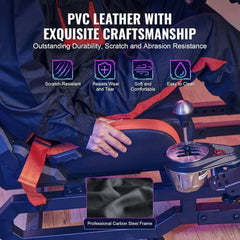 Soporte para Volante de Carreras VEVOR con Ruedas para Logitech G923/G920/G29, Cabina de simulador de conducción de Acero Resistente, Thrustmaster