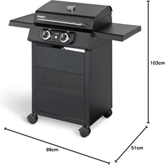 Enders Elektrogrill eCRAVE 2, mit Gussrost, Grillwagen mit viel Stauraum, SIMPLE CLEAN Reinigungssystem, 2 leistungsstarke Heizelemente, formstabile