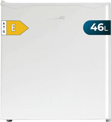 Cecotec Nevera Pequeña Frigorífico Mini Minibar 46L GrandCooler 20000 SilentCompress White E. Altura 48,7cm, 48 cm de Ancho, Bajo Consumo, Puerta