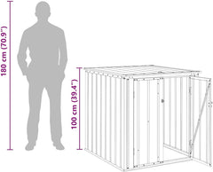vidaXL Gartenlagerbox Schwarz 101,5 x 107 x 100 cm Stahl, Stylischer, rechteckiger Tisch für jeden Essbereich, pflegeleicht, Elegantes Design, vielseitig einsetzbar - EIN echtes Zuhause!