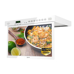 15.6" Smart Under Cabinet TV-White Kitchen TV