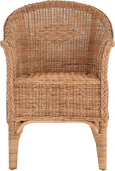 Rattan-Sessel Natur/Esszimmersessel Korb-Sessel/Rattanmöbel Rattansessel Rattanstuhl mit Armlehnen Lounge Flechtsessel (Natur)