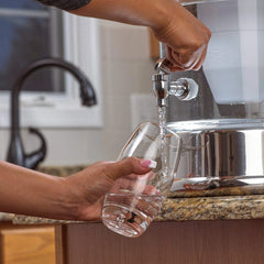 40 Cup Ready-Pour Glass Dispenser BPA-Free with Free Water Quality Meter NSF Certified