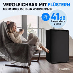 Stillstern Gefrierschrank C (73L) 4-Sterne-Gefrierfach -18°C ger. Energiever. Mini Freezer mit 3 Fächer, stufenlos reg. Temp., kleine Tiefkühltruhe,