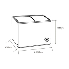2026 Congelador Blanco 125,5x89 cm de 254 Litros con Dos Compartimientos