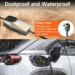 32 Amp Level 1&2 Portable EV Charger ,26FT Cable NEMA 14-50 Plug for Electric Car Home Charging Station 7.68KW