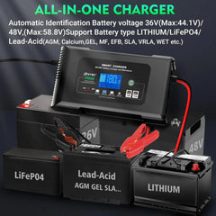 36 Volt Golf cart Charger 18-Amp Smart Charger, Car Battery Charger,Trickle Charger,36V,18-Amp and 48V,13-Amp,Lithium,LiFePO4,Lead-Acid AGM/Gel/SLA.Battery Charger, for EZGO TXT,Car, Boat.