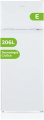 Aspes Frigorífico 2 Puertas Blanco AF145503E. Capacidad 206 Litros, Puerta Reversible, Bajo Nivel Sonoro, Eficiencia Energética Clase E