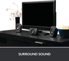 Logitech Z906 5.1 Sound System, Lautsprecher mit 1000 Watt Surround Sound, THX, Mehrere Audio-Eingänge, Fernbedienung, EU Stecker, PC/PS4/Xbox/Stereo-