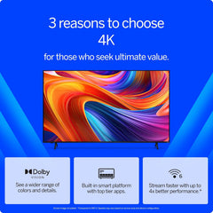 50-Inch 4K HDR Smart TV with Dolby Vision, HDR10+ and WiFi 6