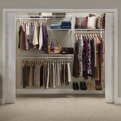 22875 ShelfTrack Adjustable Closet Organizer Kit, White