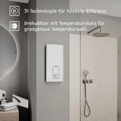 STIEBEL ELTRON Neueste Generation Elektronischer Durchlauferhitzer DHB 27 ST Trend, besonders energiesparend dank 3i-Technologie, gradgenaue