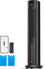 DREO Turmventilator mit Wasserkühlung, 110 cm Luftkühler mit Wasserkühlung Leise, 4-Geschwindigkeiten-4-Modi Verdunstungskühler, APP-Steuerung,