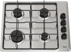 TEKA Placa de Gas Butano, 60 cm, 4 Fuegos, Mandos Ergonómicos, Seguridad Termopar, Parrillas Esmaltadas, HLX 640 KL