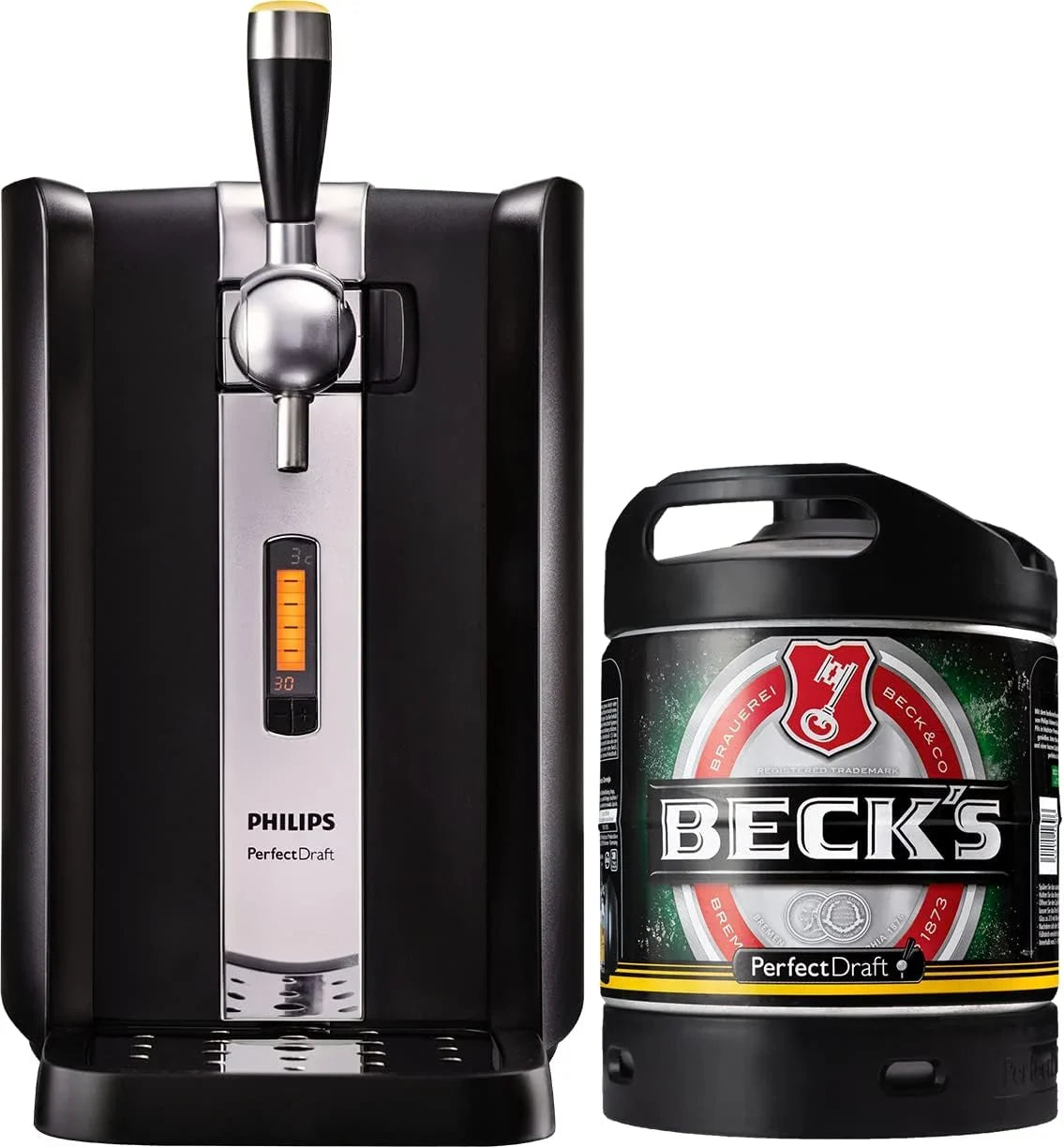 Perfect Draft Zapfanlage HD 3720/26 + 6L Fass | Fassbier, inkl 5 EUR MEHRWEG Pfand (Becks Pils)