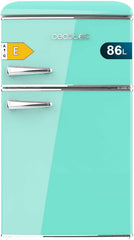 Cecotec Nevera Pequeña - Frigorífico 2 Puertas - Retro 86L - Bolero CoolMarket 2D Origin 86 Green E. 89,3cm de Alto y 48,7cm de Ancho, Clase
