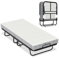 Sonnewelt Klappbett 90x200cm mit 13cm Dicke und Rollen