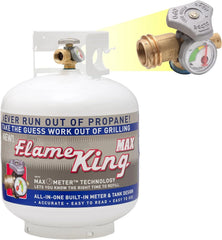 Pound Steel Propane Tank Cylinder with OPD Valve and Built-in Gauge, 20 lb Vertical-Flame King