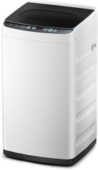 Portable Washer with 6 Cycles, Drum Clean, Quick, Stainless Steel Tub, Transparent Lid, LED Display Washing Machine, White