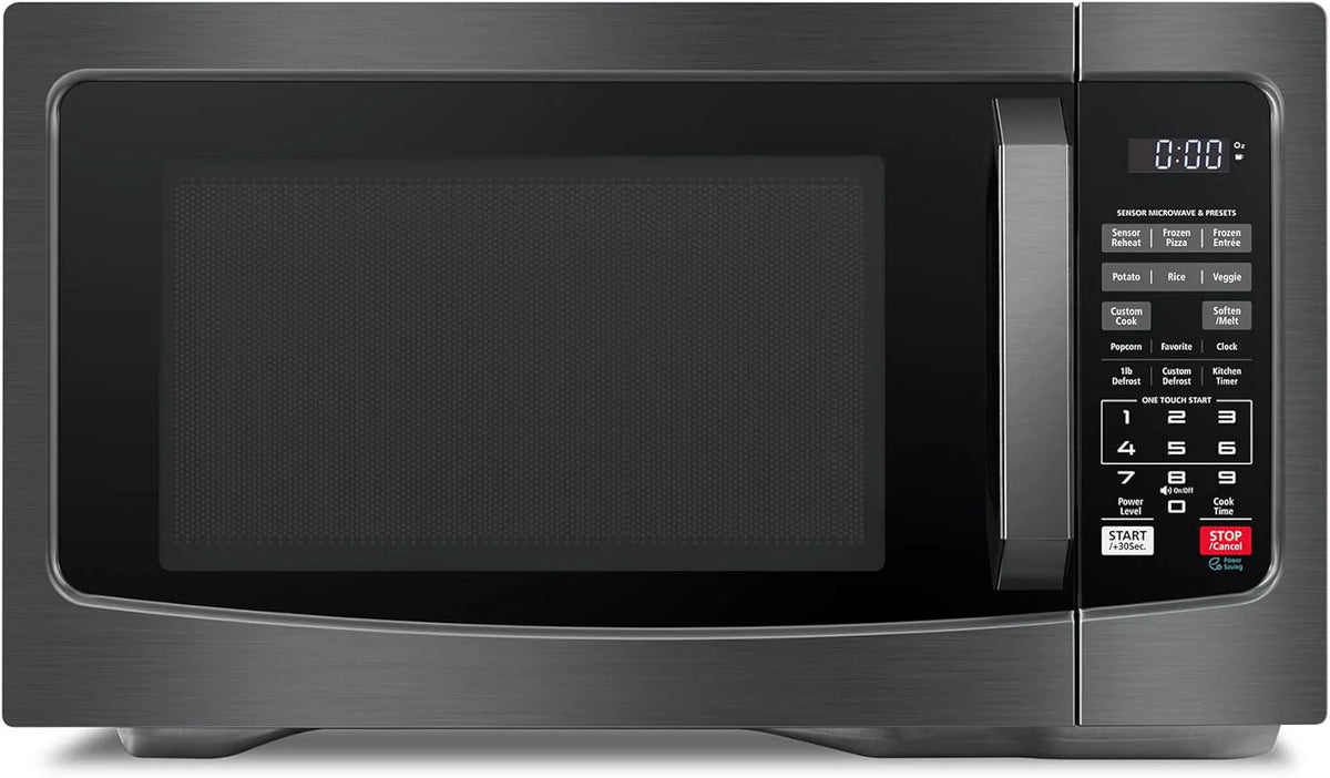 8-in-1 Countertop Microwave Oven with Air Fryer, Convection and Broil, 1.0 Cu. Ft., Black Stainless Steel