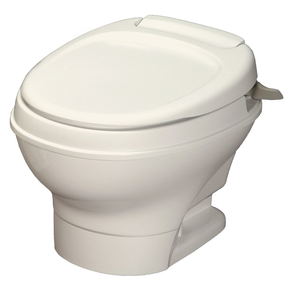 RV Toilet with Hand Flush, Low Profile, Parchment