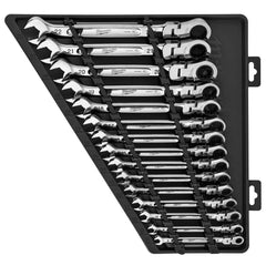 48-22-9513 Flex Head Ratcheting Metric Combination Wrench Set – 15 PC