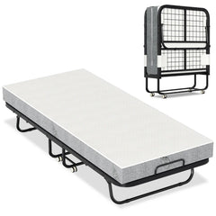 Sonnewelt Klappbett 90x200cm mit 13cm Dicke und Rollen