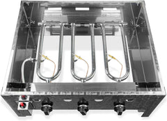 DEMA Gasbräter mit 3 Flammen – Leistungsstarker Gastrobräter für Grill & Outdoor-Küche – Ideal für Camping & Events