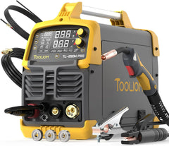 Aluminum alloy MIG welding machine, with pulse function, output power 250A, voltage 110V/220V, supports dual voltage mode, a multi-functional welding machine integrating 4 functions, can use with or without gas flux, MIG, elevated TIG, and manual arc