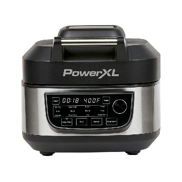 6-Qt 12-in-1 Grill and Air Fryer Combo, 1550W, Stainless Steel