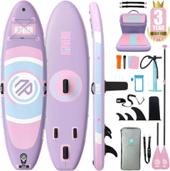 Niphean Tabla Paddle Surf Hinchable, Tabla de Paddle Surf 305 cm con Aletas de Equilibrio para Principiantes y Accesorios Resistentes, Sup Board para
