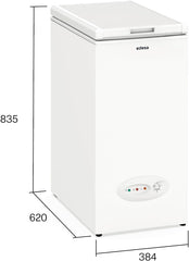 Edesa Congelador Horizontal EZH-0611, Altura 0.84 m, Termostato Ajustable, Fácil Limpieza, Alarma Integrada, Bajo Nivel Sonoro, Gran Capacidad 59 l,