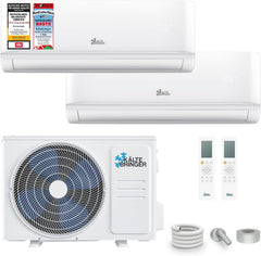 Kältebringer Multisplit Klimaanlage 2 Innengeräte - 18000 BTU - 5,3 kW - Inverter Klimagerät mit Heizfunktion, WiFi und App - sehr leise &