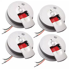 i4618 4-Pack Hardwired Smoke Alarm with Ionization Sensor, 120V AC, 9V Battery Backup
